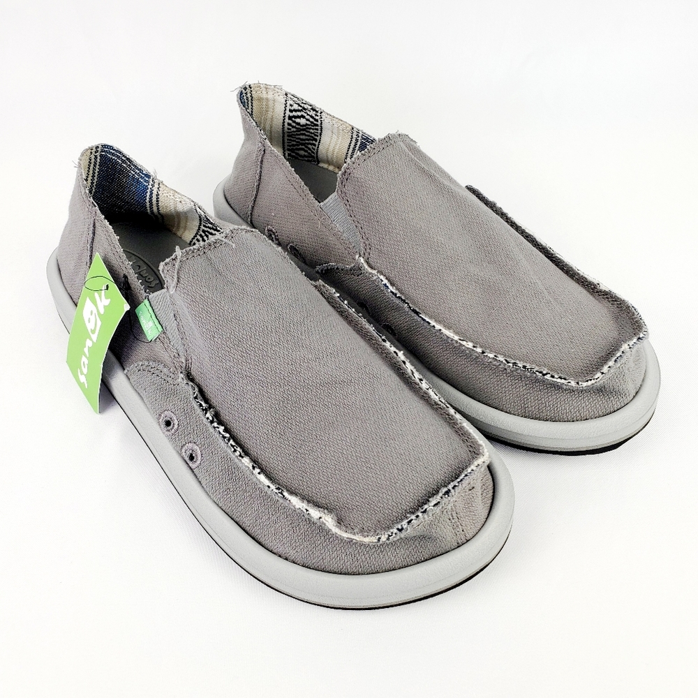 NWT Sanuk Vagabond Charcoal Slip On Loafers